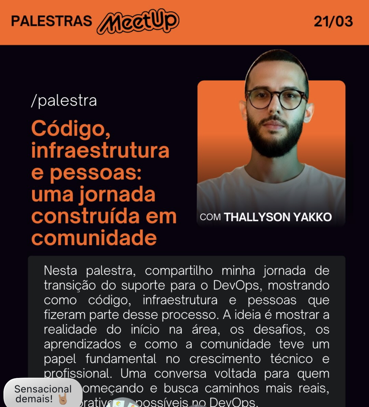 Palestra no MeetUp LINUXtips.local Recife